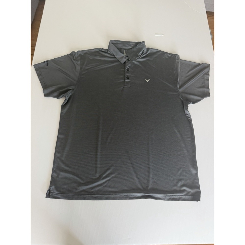 Callaway Golf Polo Shirt Mens XXL Gray Performance Short Sleeve